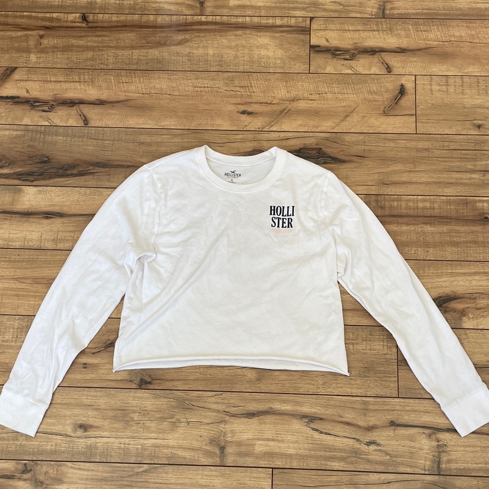 Hollister White Long Sleeve Tee XS